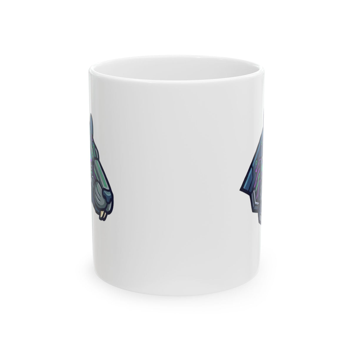 "Cyber Hamster" White Ceramic Mug — Graphic