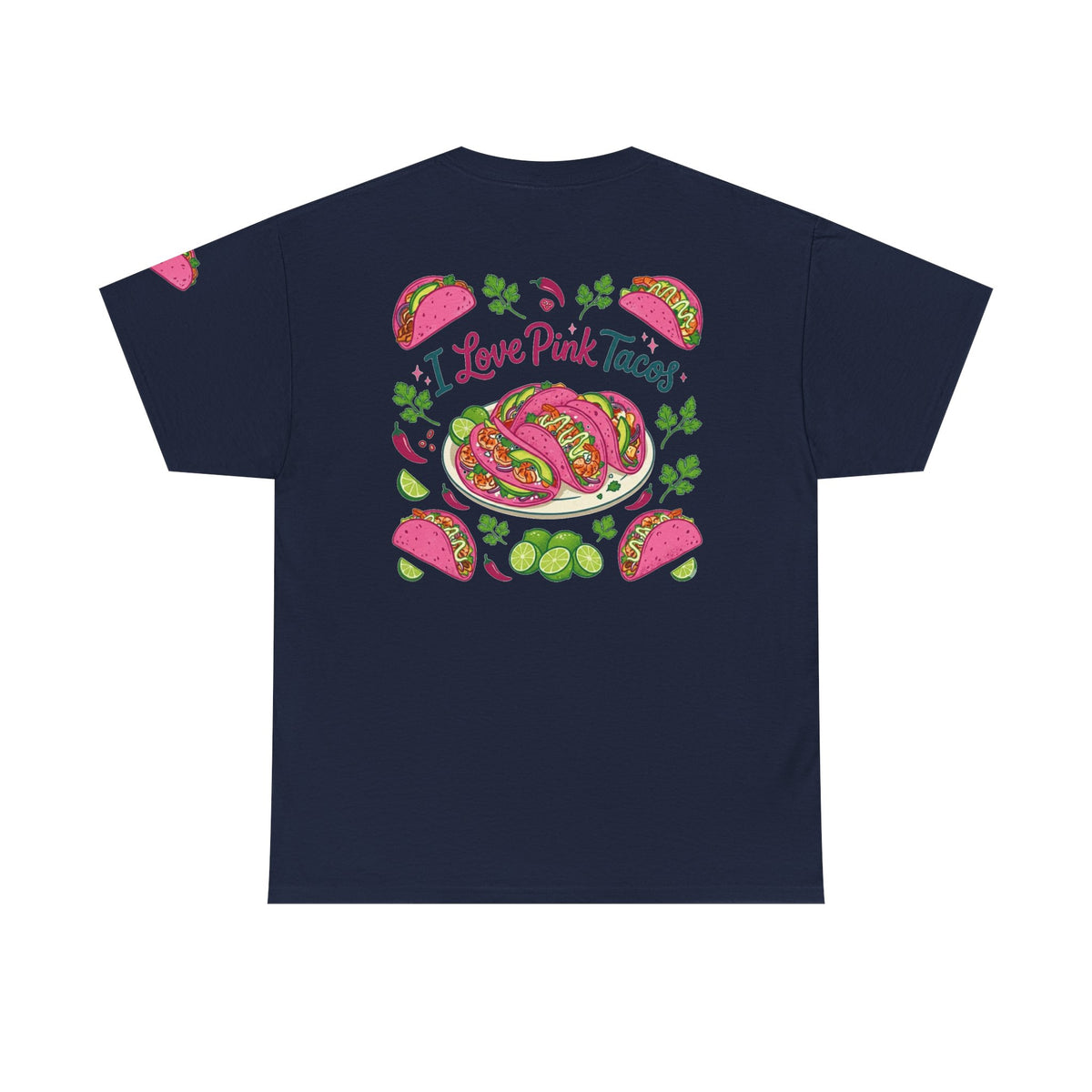 Color: Navy | I Love Pink Tacos Premium Graphic Tee