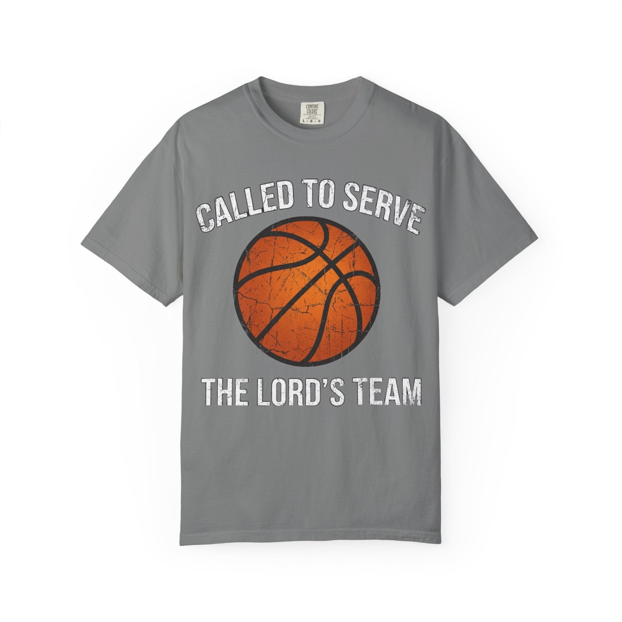 Called To Serve The Lord's Team Christian Basketball T-Shirt - Distressed Religious Sports Tee for Men and Women