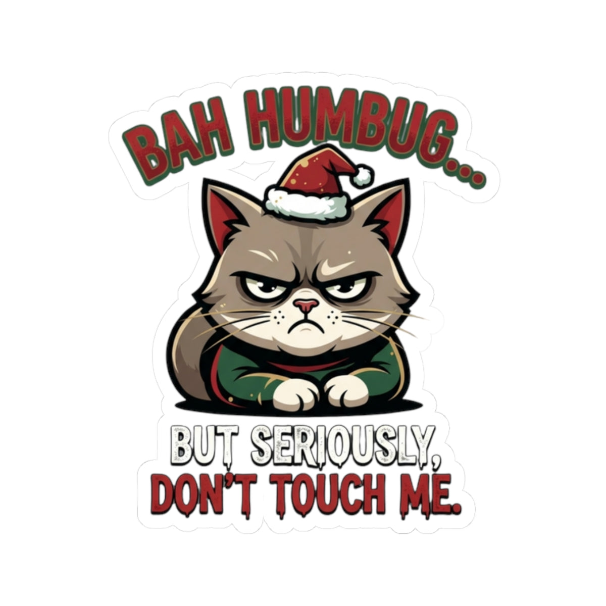 "Bah Humbug" Sticker — Main