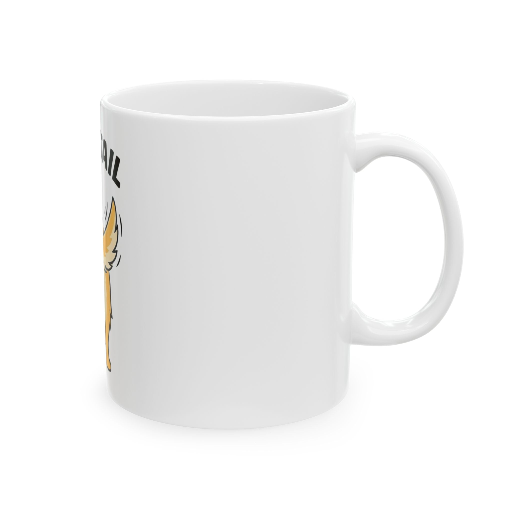 "Nice Tail" White Ceramic Mug