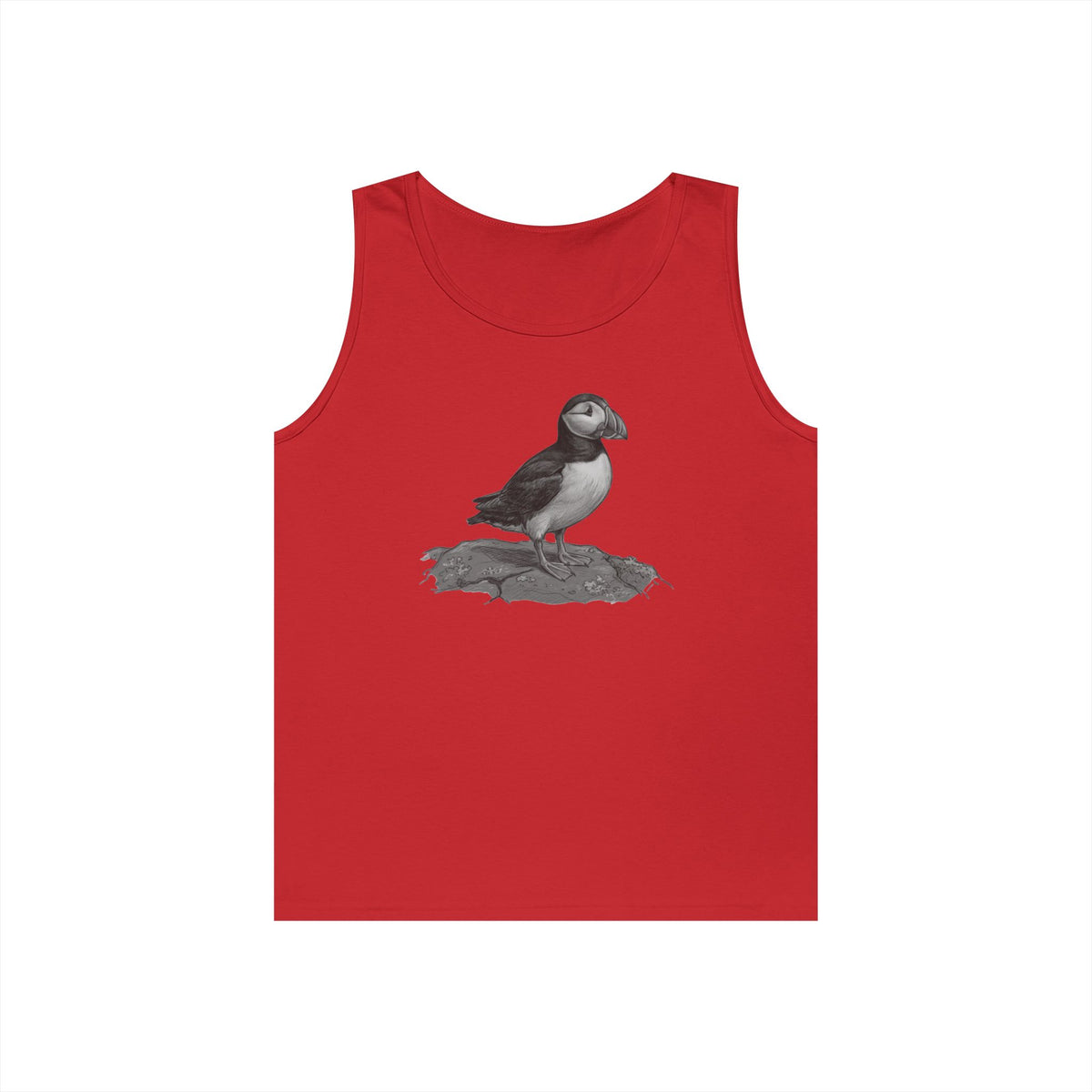 "Pencil Sketch Art Puffin" Tank Top