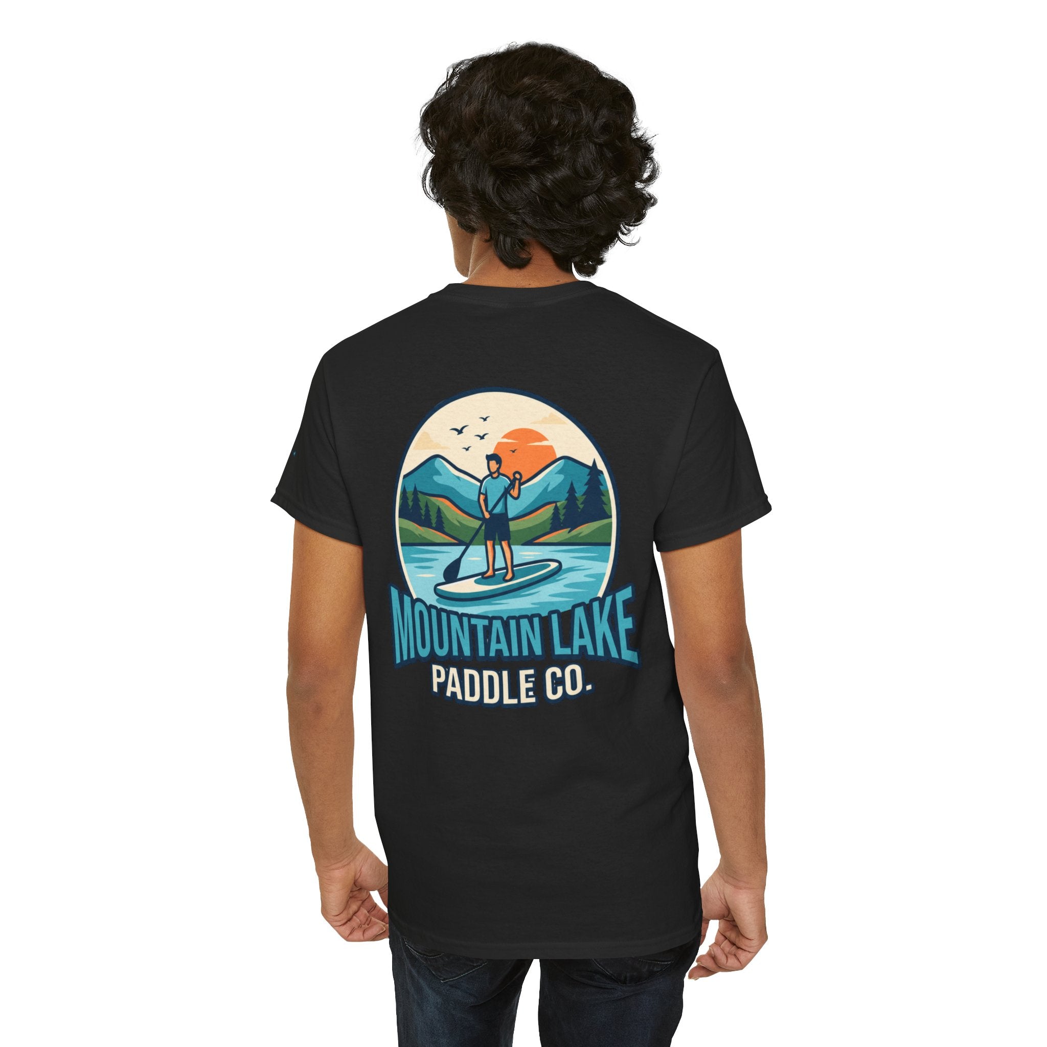 "Mountain Lake Paddle Board" Premium Graphic Tee