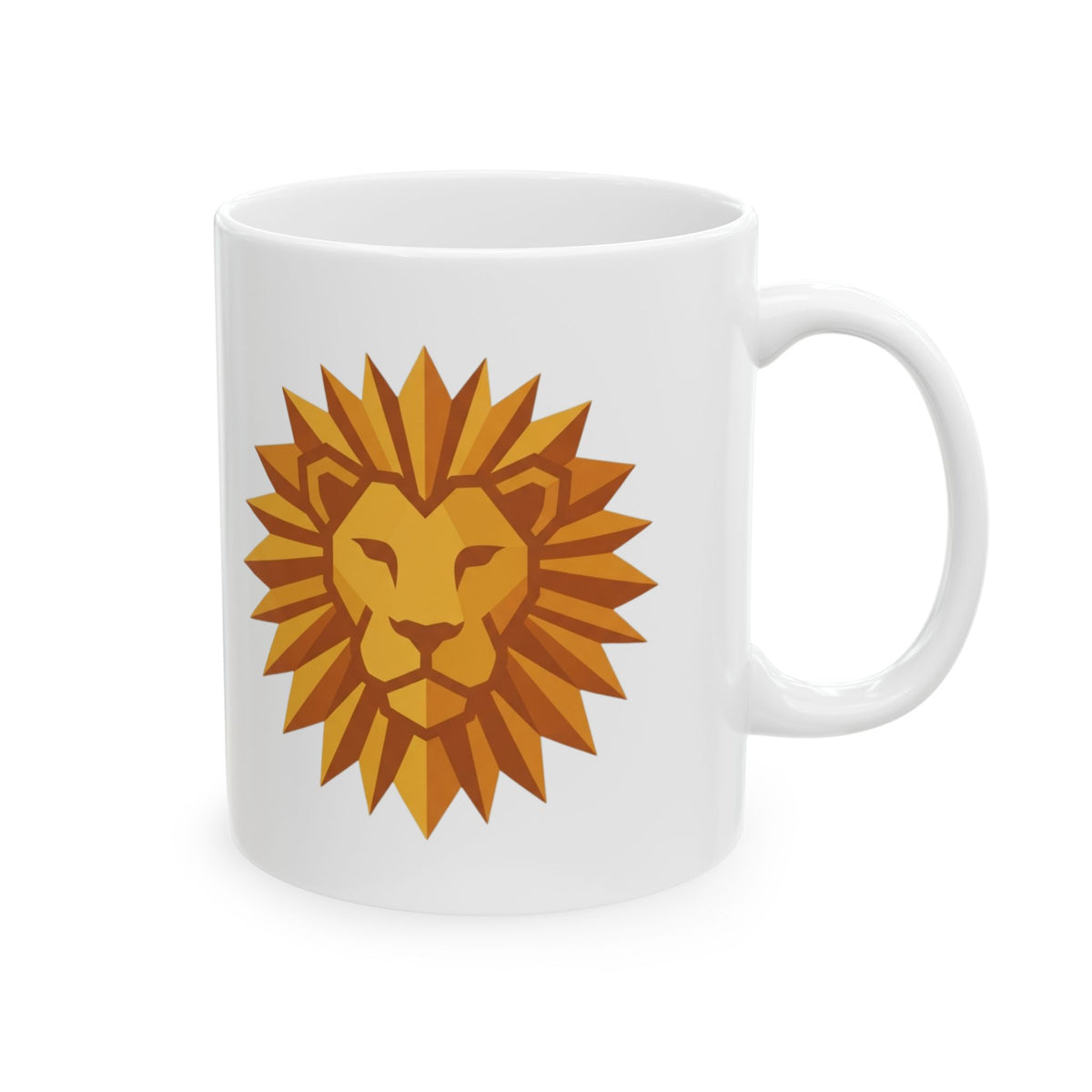 "Leo The Solar Lion" White Ceramic Mug — Graphic