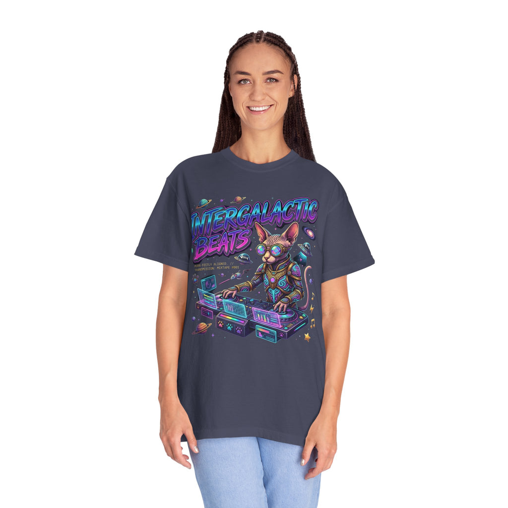 "Intergalatic Beats" Unisex Garment-Dyed Tee