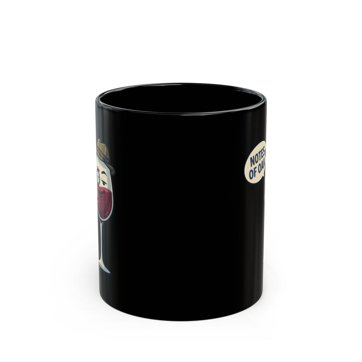 "I Pretend To Understand Wine" Black Ceramic Mug — Graphic
