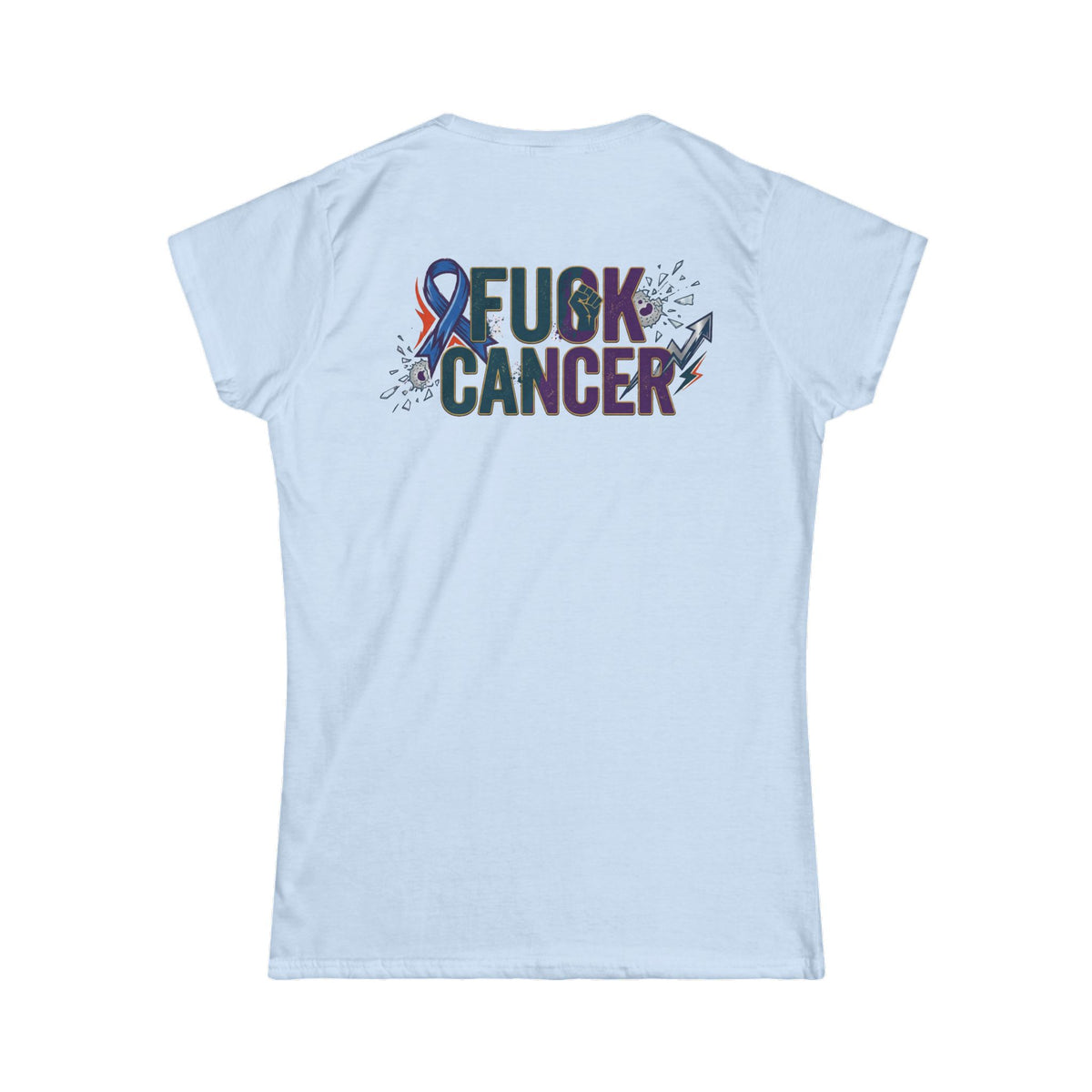 Color: Light Blue | Fuck Cancer Women's Tee