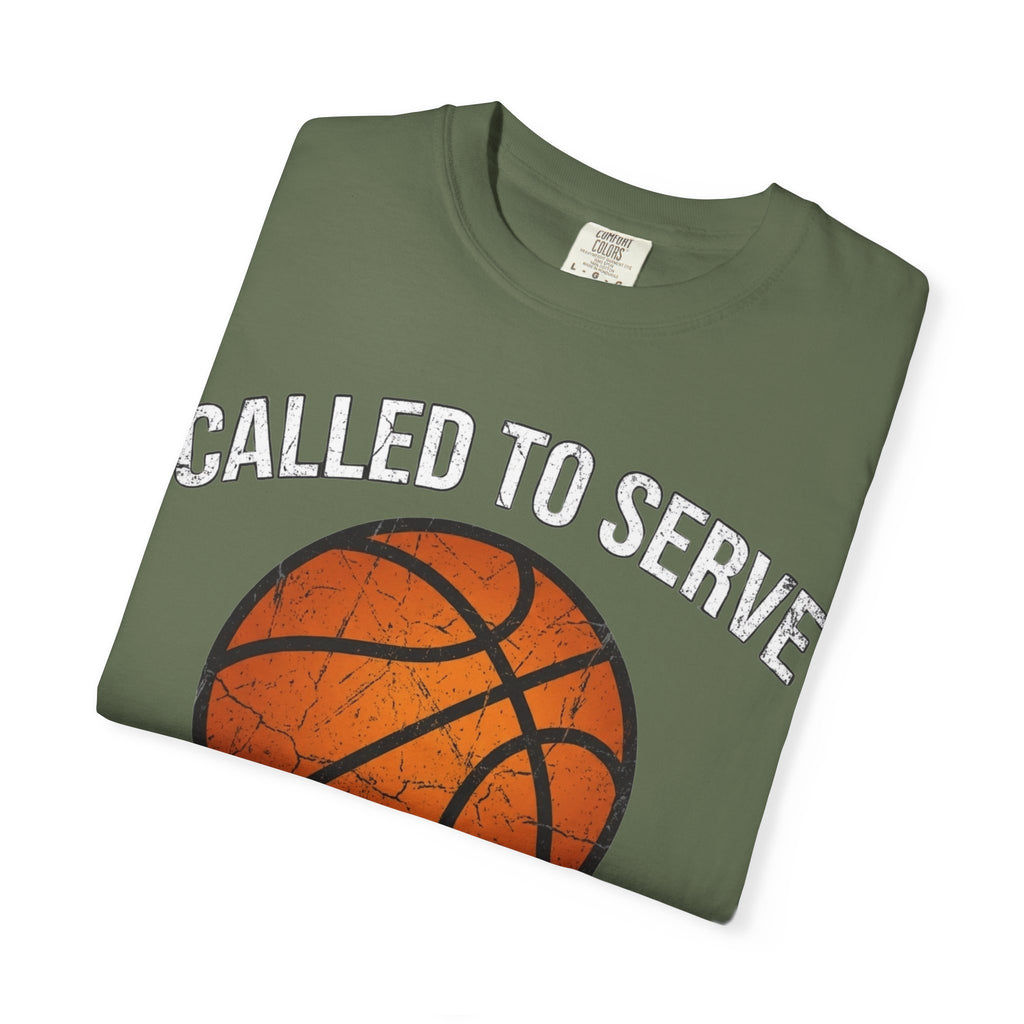 Called To Serve The Lord's Team Christian Basketball T-Shirt - Distressed Religious Sports Tee for Men and Women