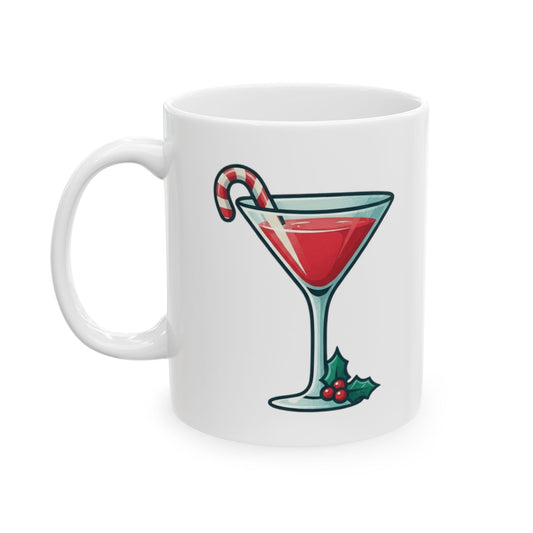 "Christmas Cheer" White Ceramic Mug — Graphic
