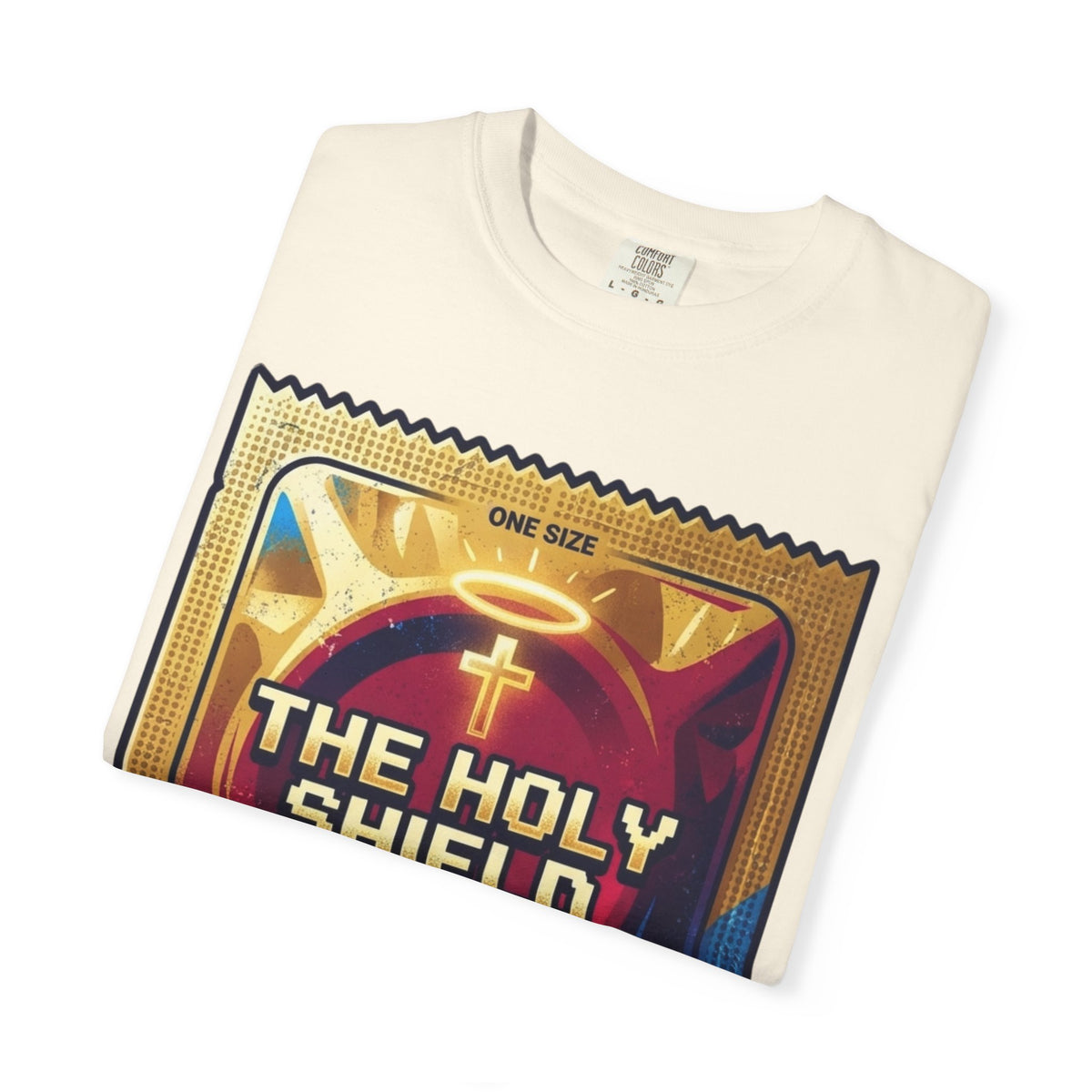 "Good Book Series The Holy Shield" Unisex Garment-Dyed Tee