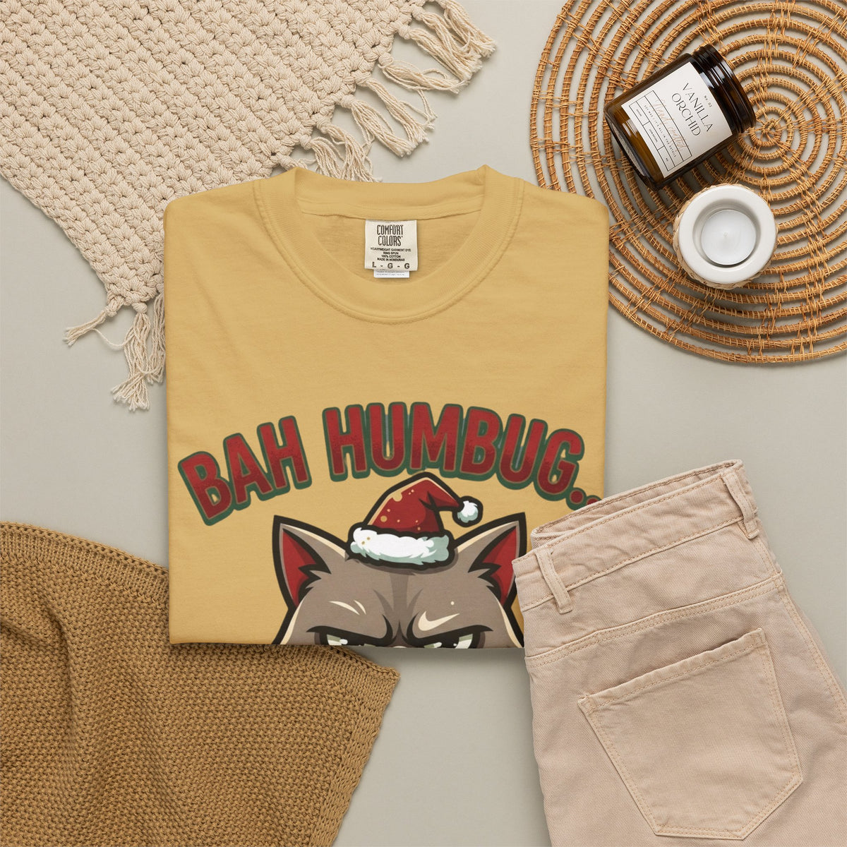 "Bah Humbug" Unisex Garment-Dyed Tee