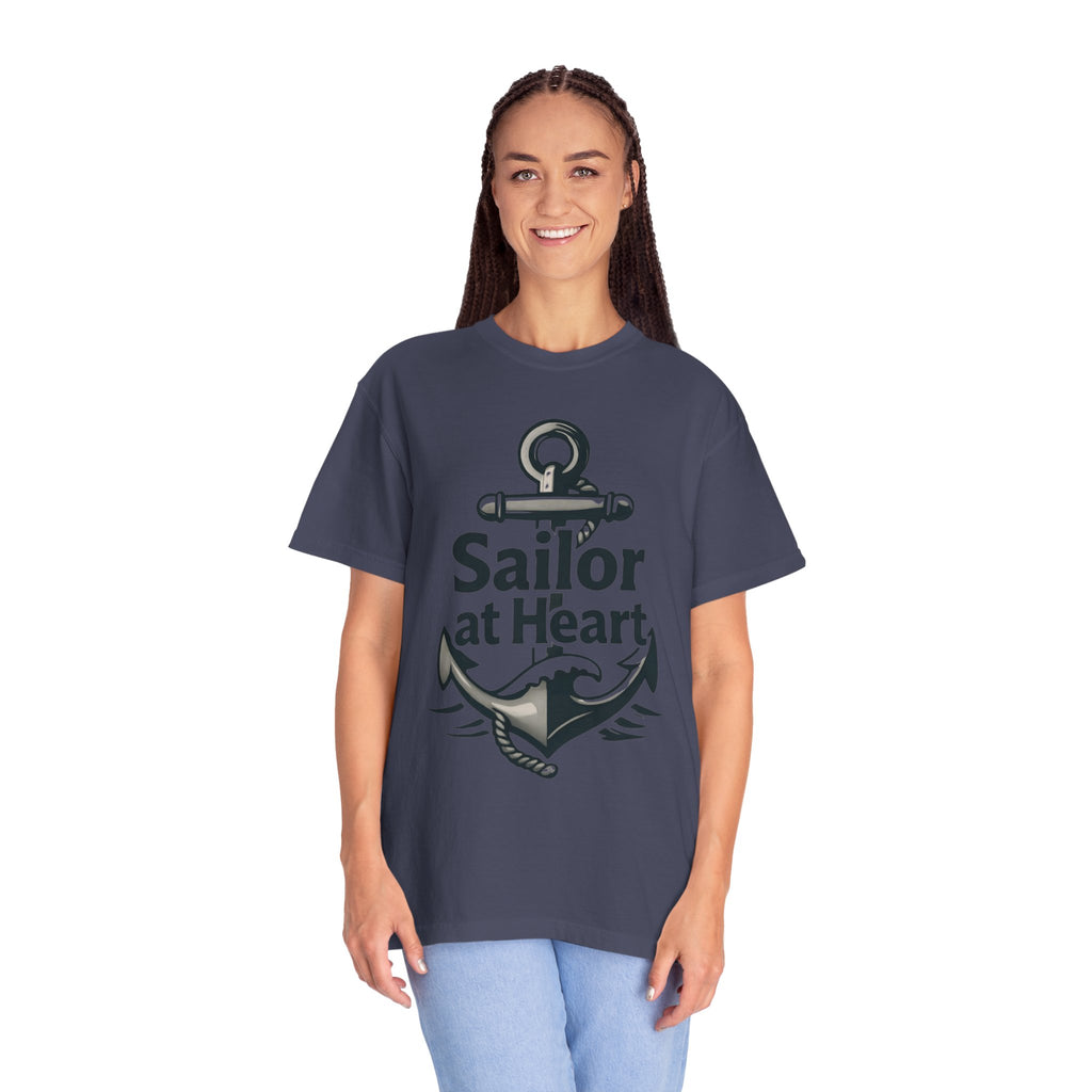 "Sailor at Heart-2" Unisex Garment-Dyed T-shirt