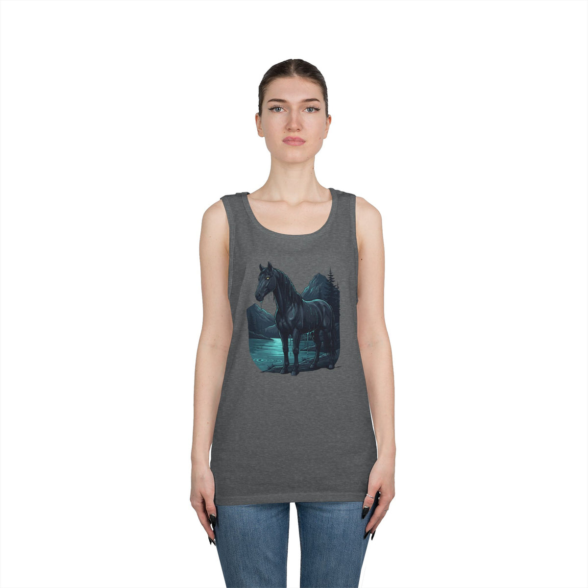 Color: Graphite Heather | Kelpie (Scottish Folklore) Tank Top