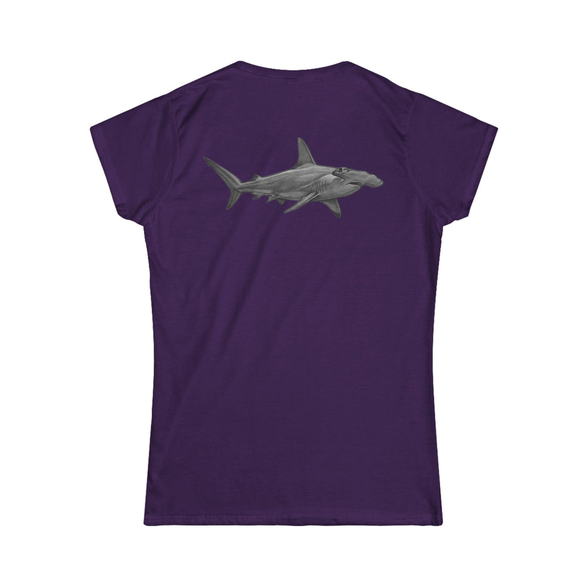 "Pencil Sketch Art Hammerhead Shark" Women's Tee