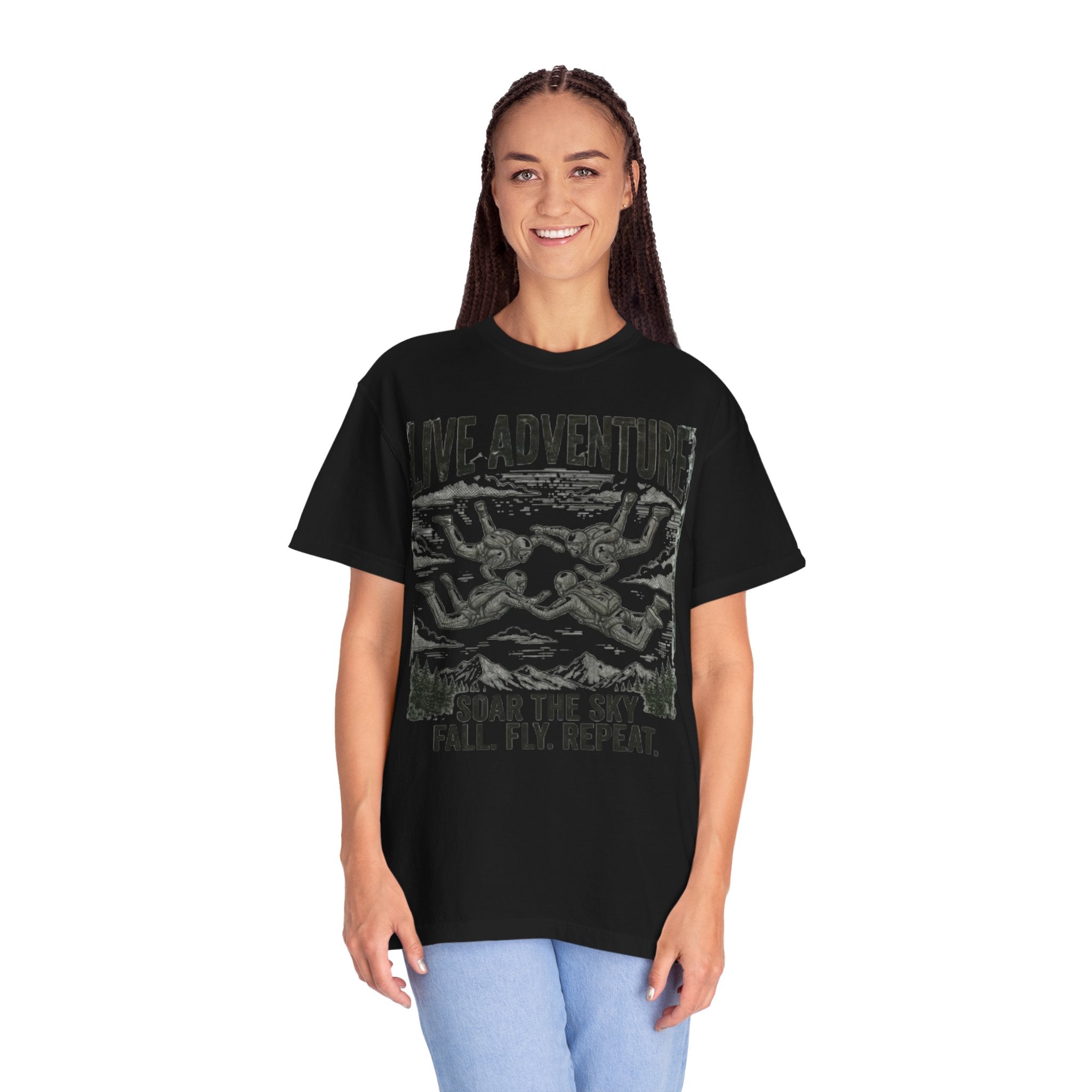 "Live Adventure - Skydive" Unisex Garment-Dyed Tee