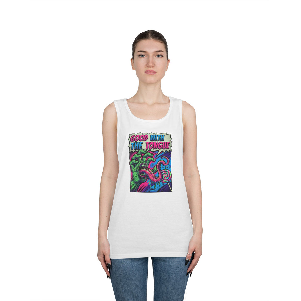 Color: White | Good With the Tongue Tank Top