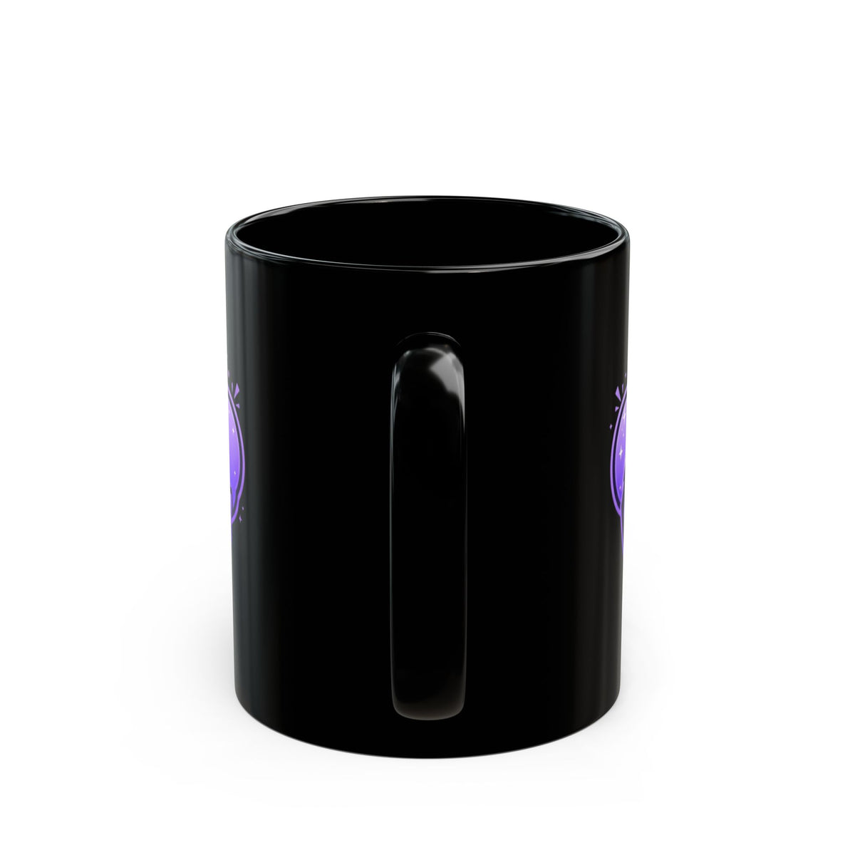 "Good Book Series Obstinate Animals & Angels With Swords" Black Ceramic Mug — Graphic