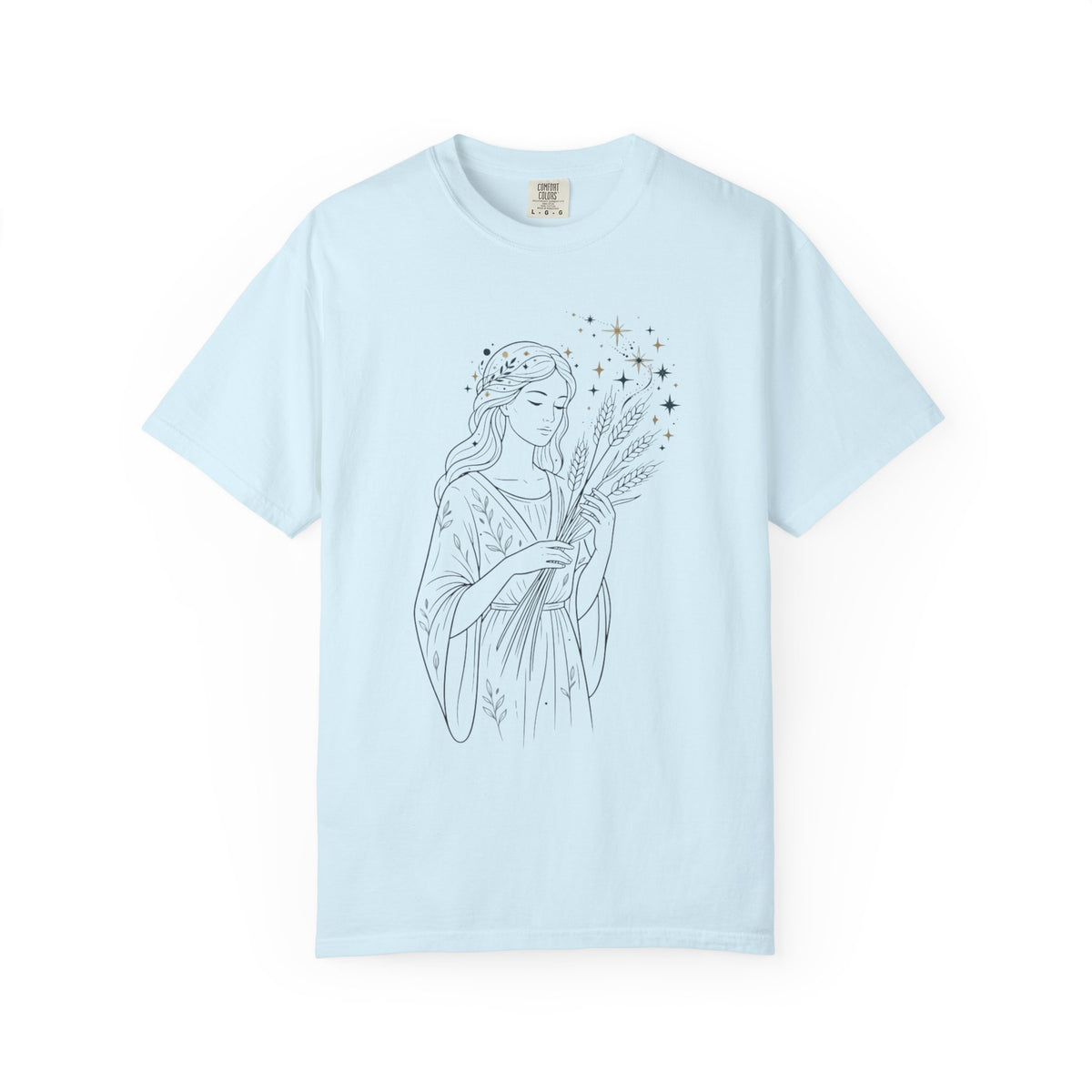 "Virgo The Wheat Maiden" Unisex Garment-Dyed Tee