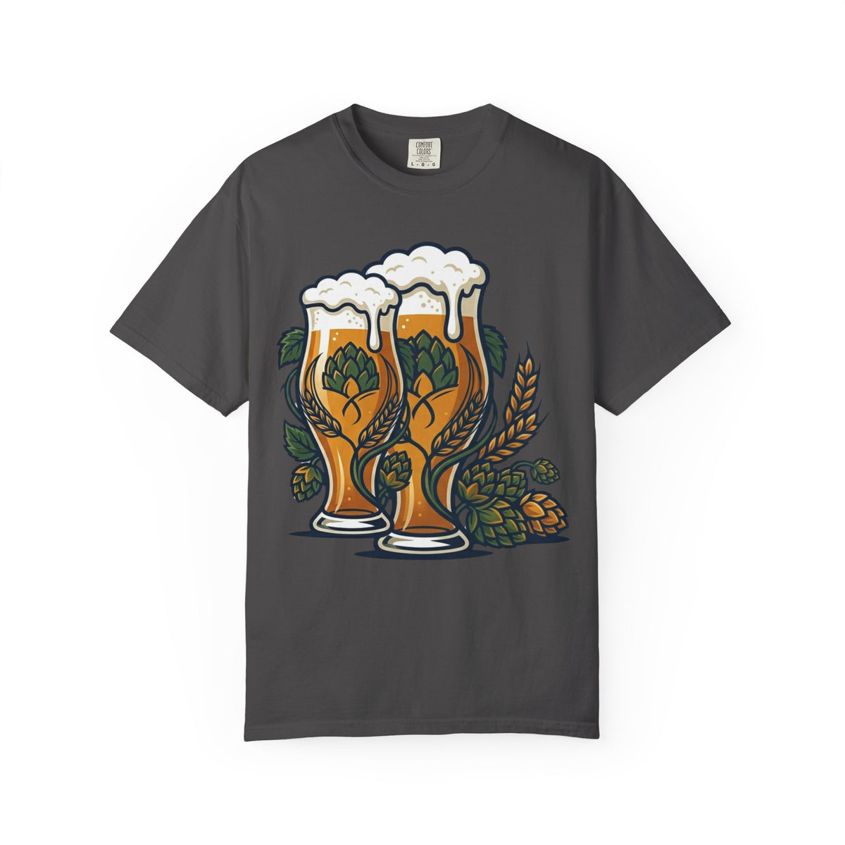 Color: Graphite | Beer Unisex Garment-Dyed Tee