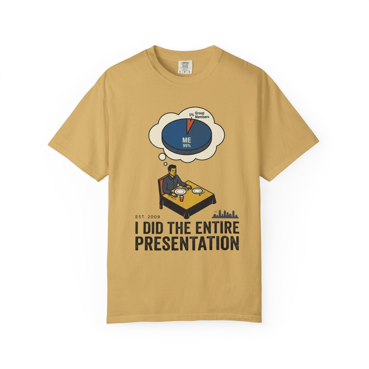 Color: Mustard | I Did the Presentation Unisex Garment-Dyed Tee