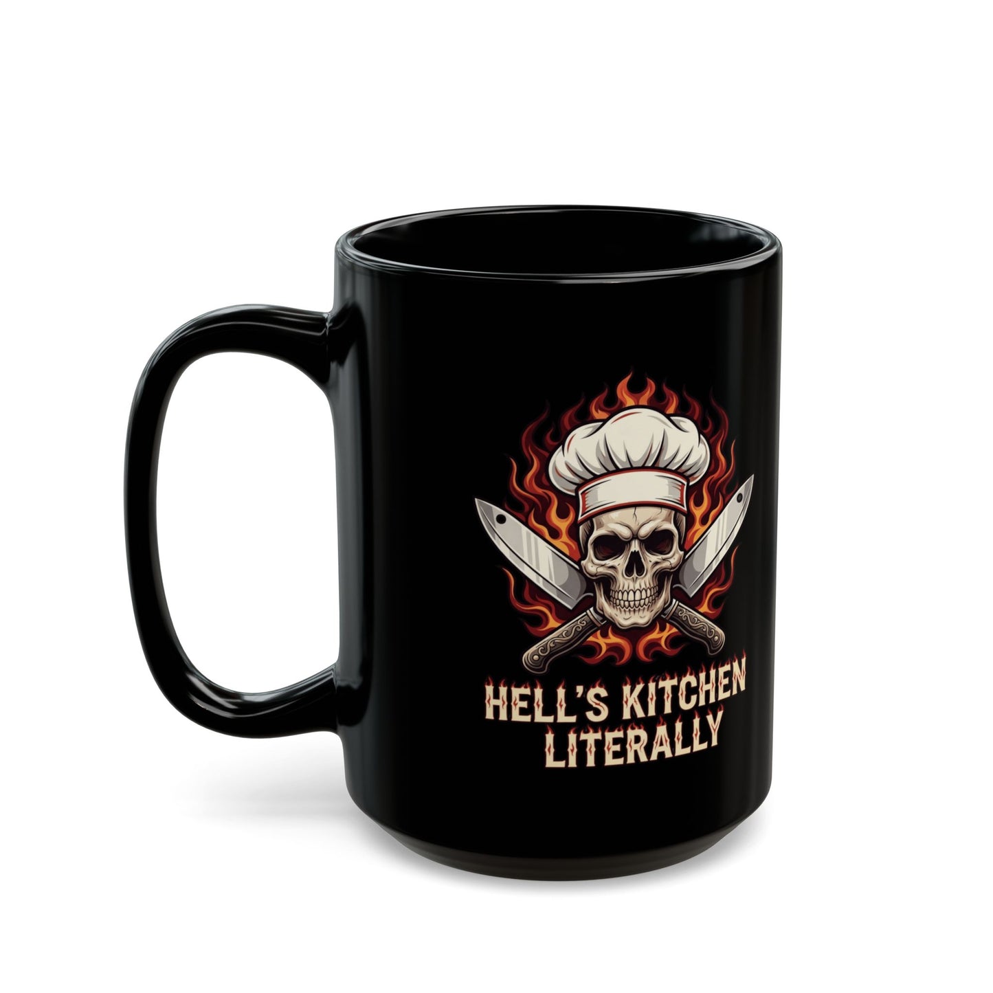 "Hell's Kitchen Literally" Black Ceramic Mug