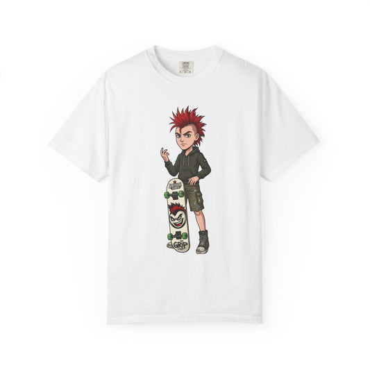 Color: White | Skater Unisex Garment-Dyed Tee