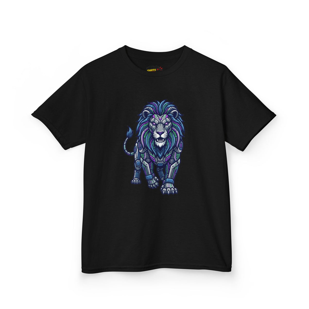 Color: Black | Cyber Lion Kids Tee