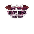 Unholy Things – Sin Responsibly | Kiss-Cut Sticker — AttitudeShirts