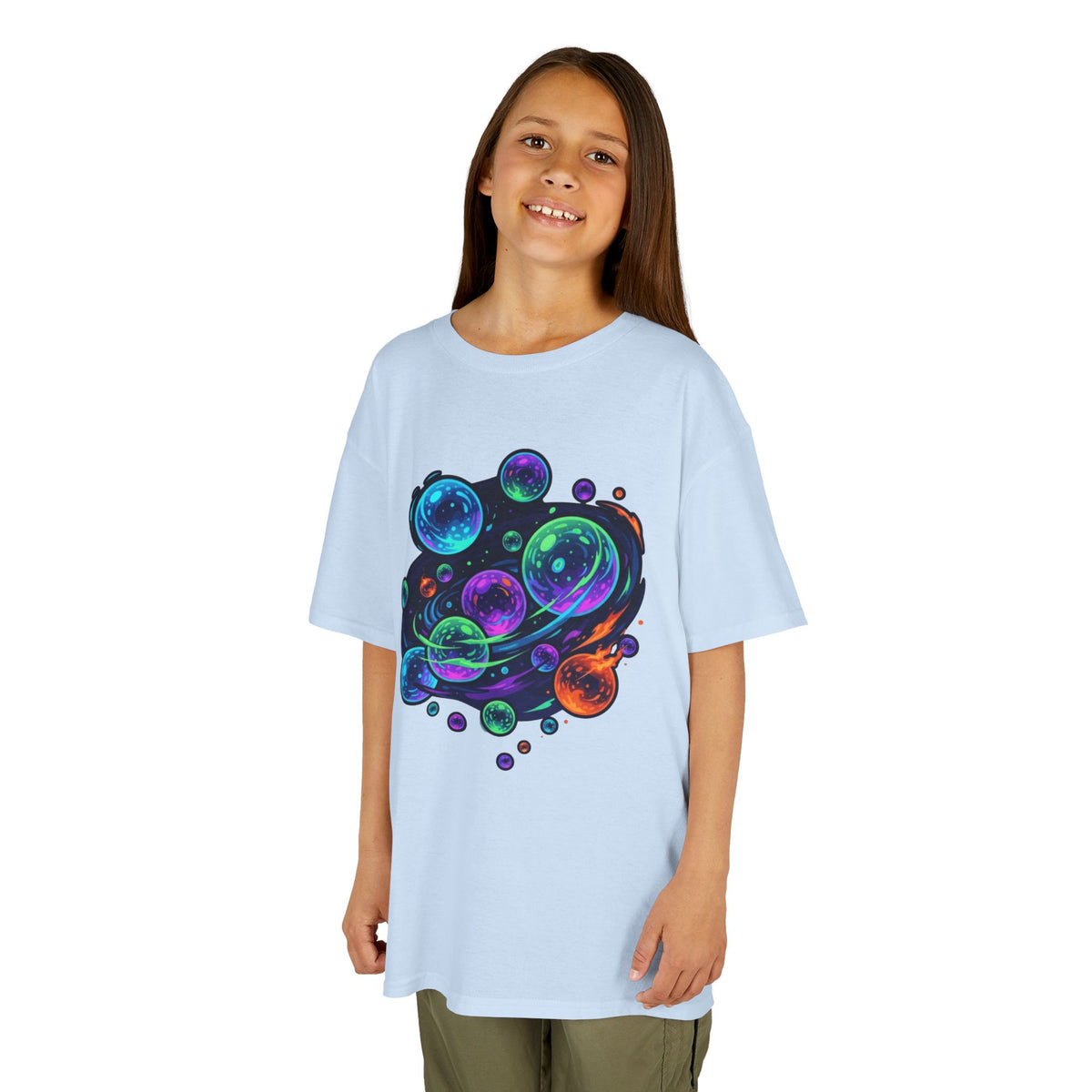 Color: Light Blue | MinMin Lights (Australian Folklore) Kids Tee