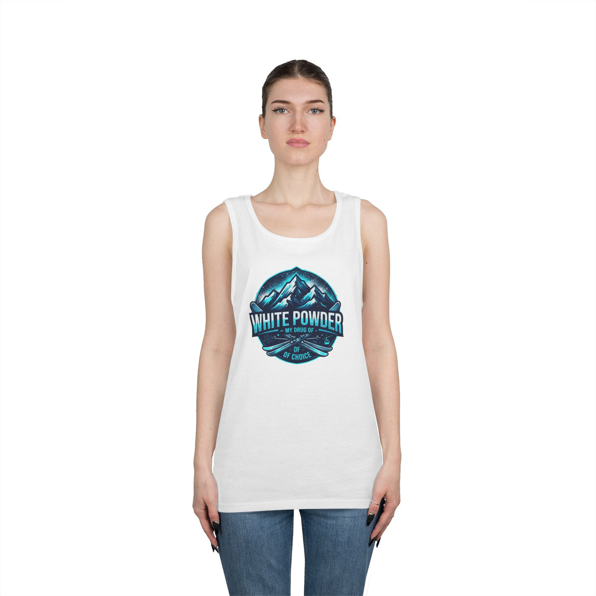 Color: White | Ski Drug of Choice Tank Top