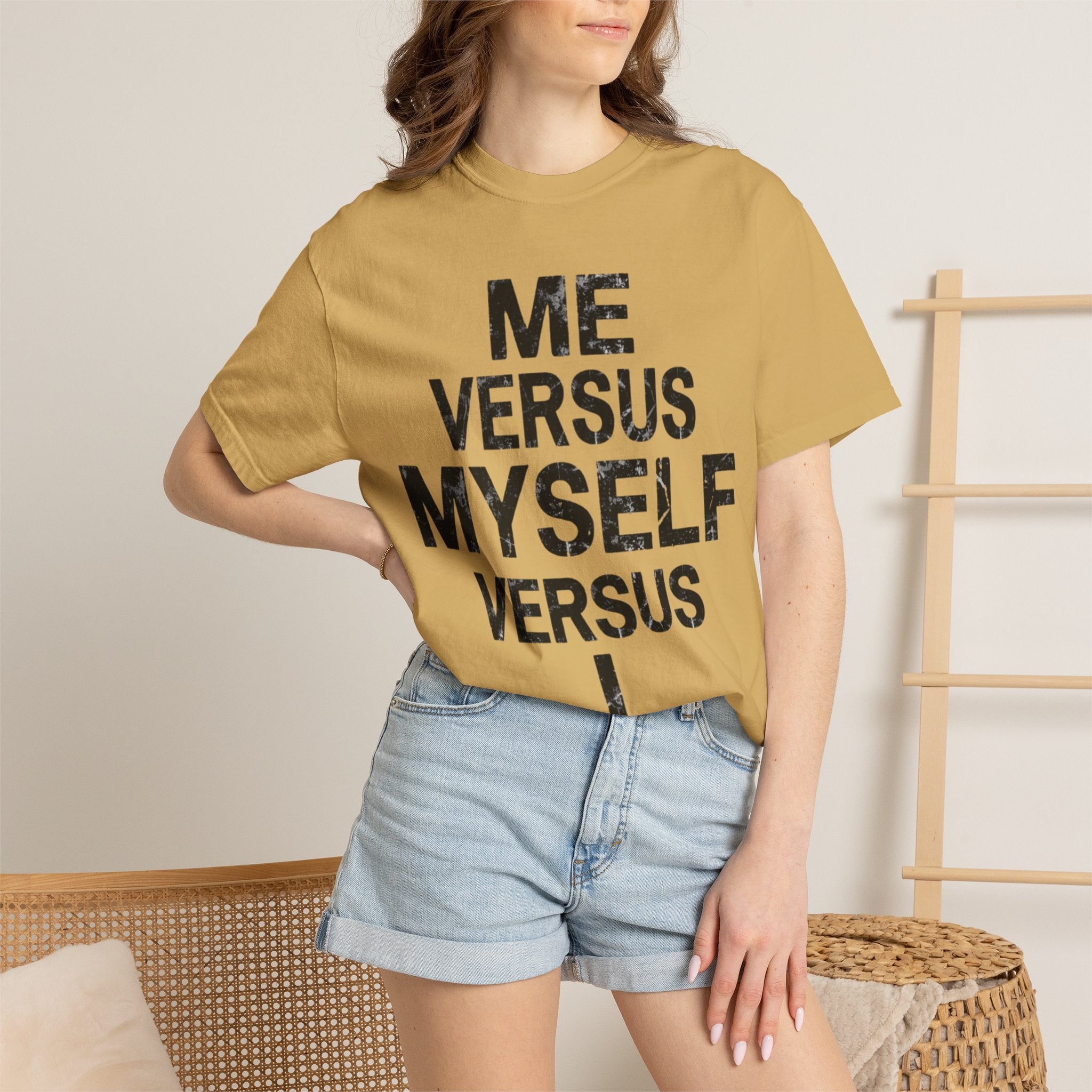 "Me vs Myself vs I" Unisex Garment-Dyed Tee