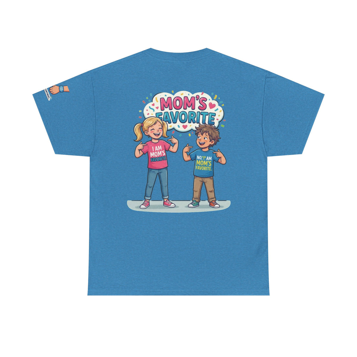 Color: Heather Sapphire | Mom's Favorite Premium Graphic Tee