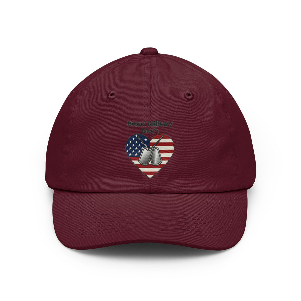Color: Maroon | Proud Military Mom Dad Hat