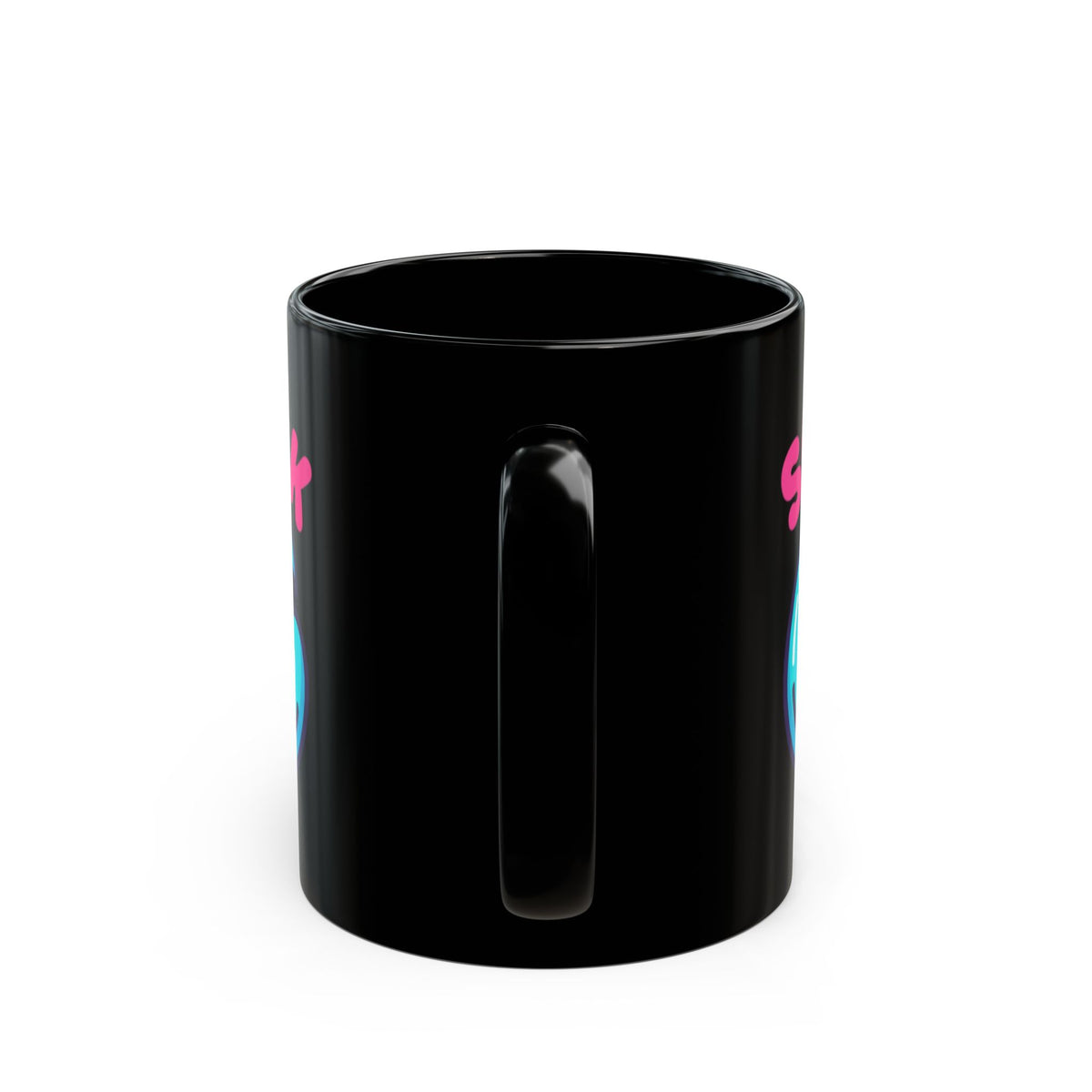"Soaking Makes Me Wet" Black Ceramic Mug — Graphic