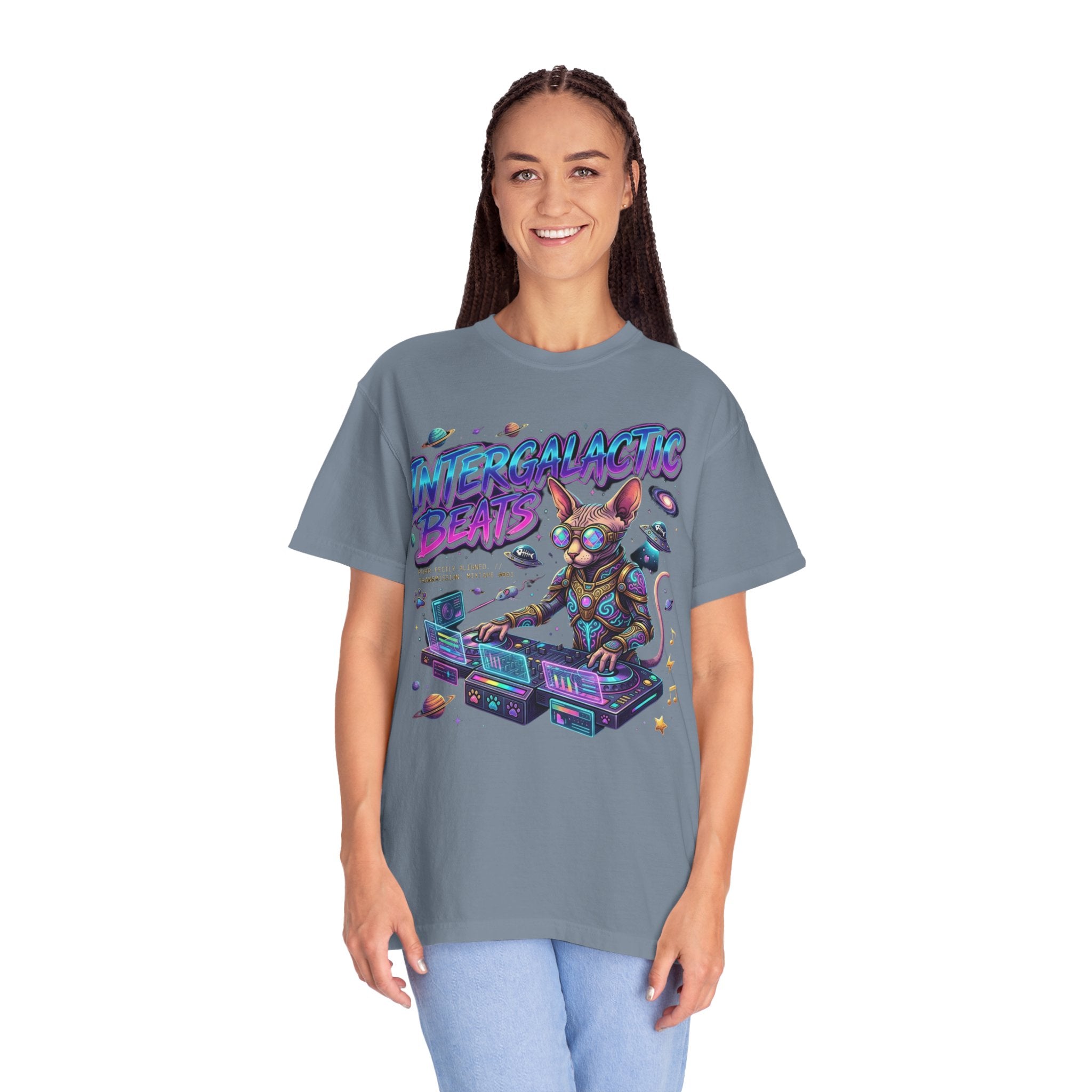 "Intergalatic Beats" Unisex Garment-Dyed Tee