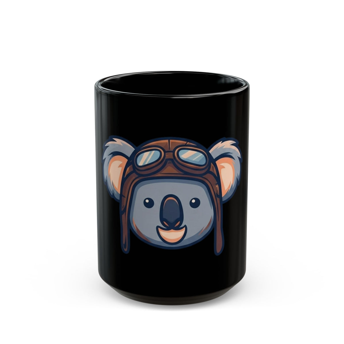 "Koala Credible" Black Ceramic Mug — Graphic