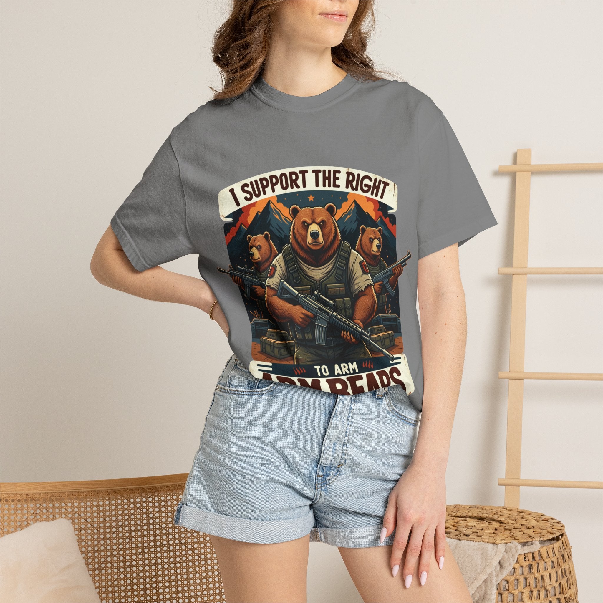 "The Right to Arm Bears (Mountain Division)" Unisex Garment-Dyed T-shirt