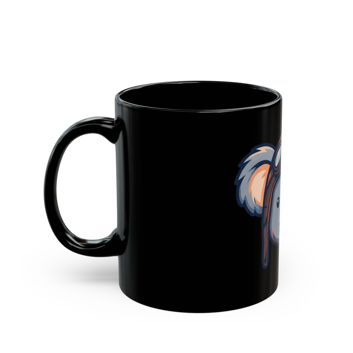 "Koala Credible" Black Ceramic Mug — Graphic