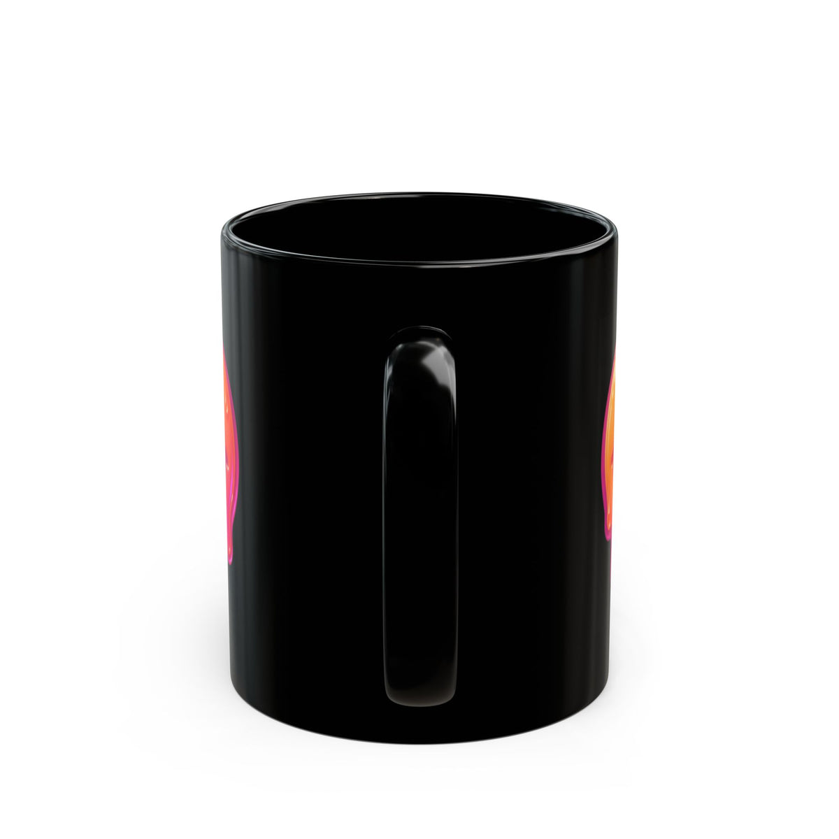 "Melting Hot" Black Ceramic Mug — Graphic