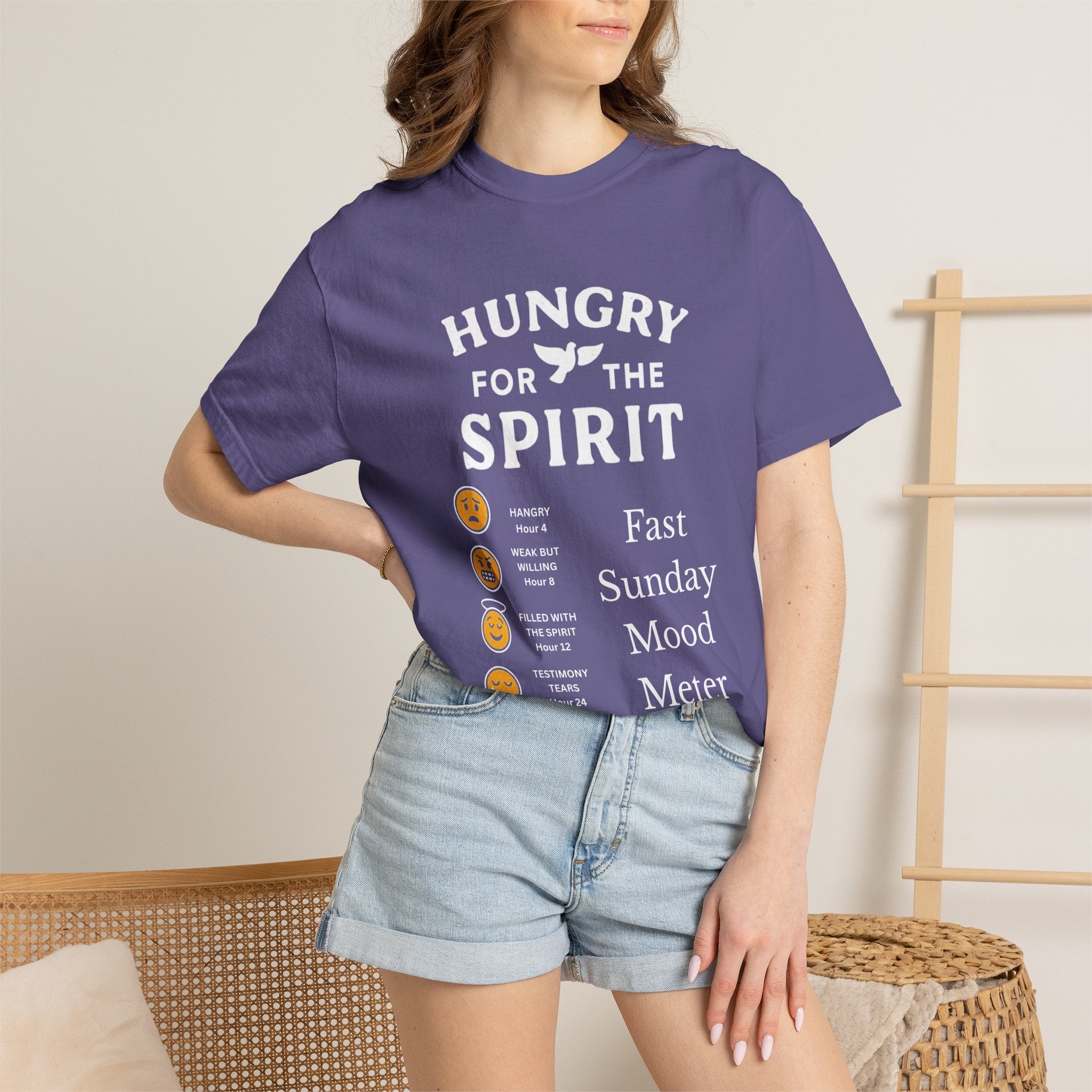 "Fast Sunday Mood Meter" Unisex Garment-Dyed T-shirt