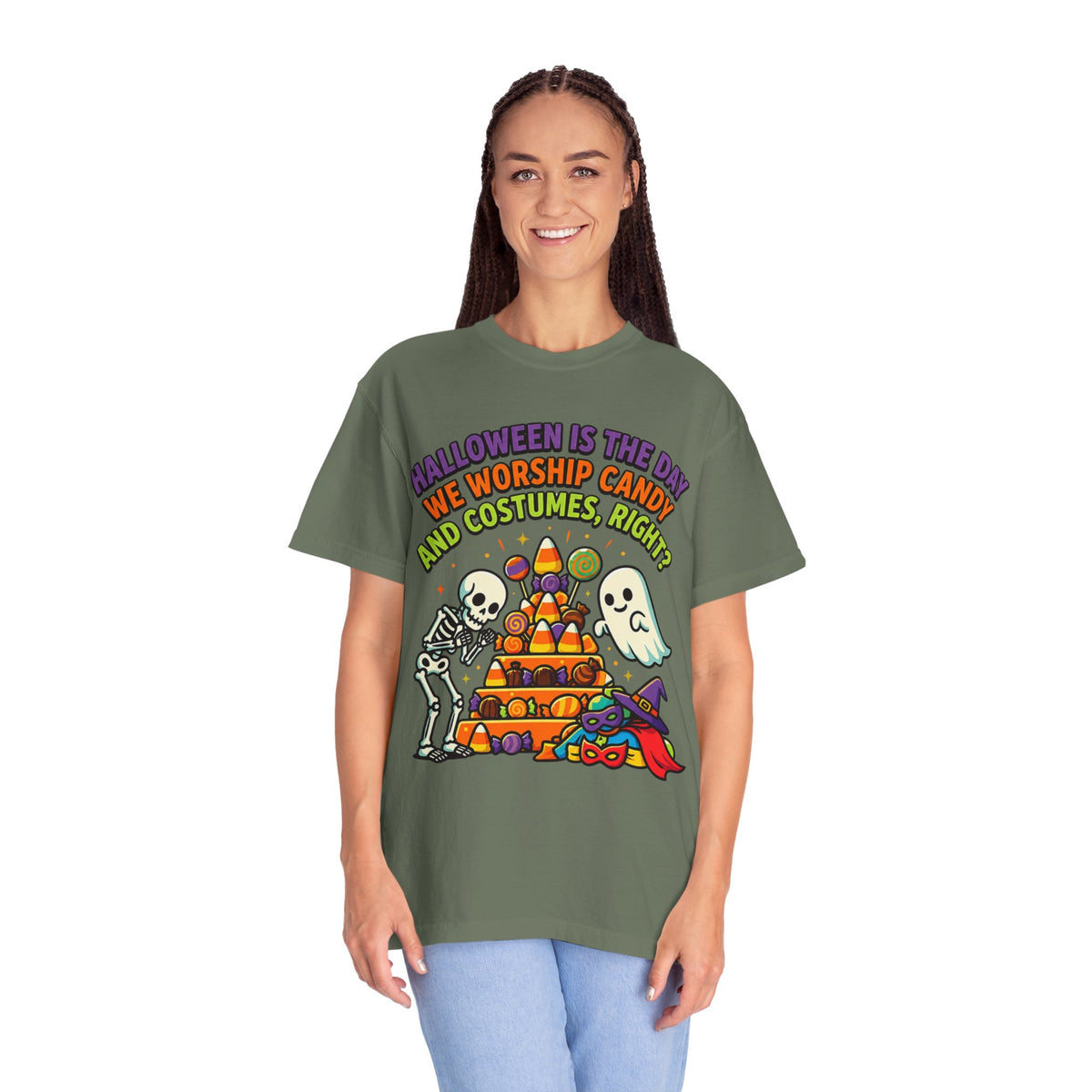 Color: Moss | Worship Candy Unisex Garment-Dyed Tee