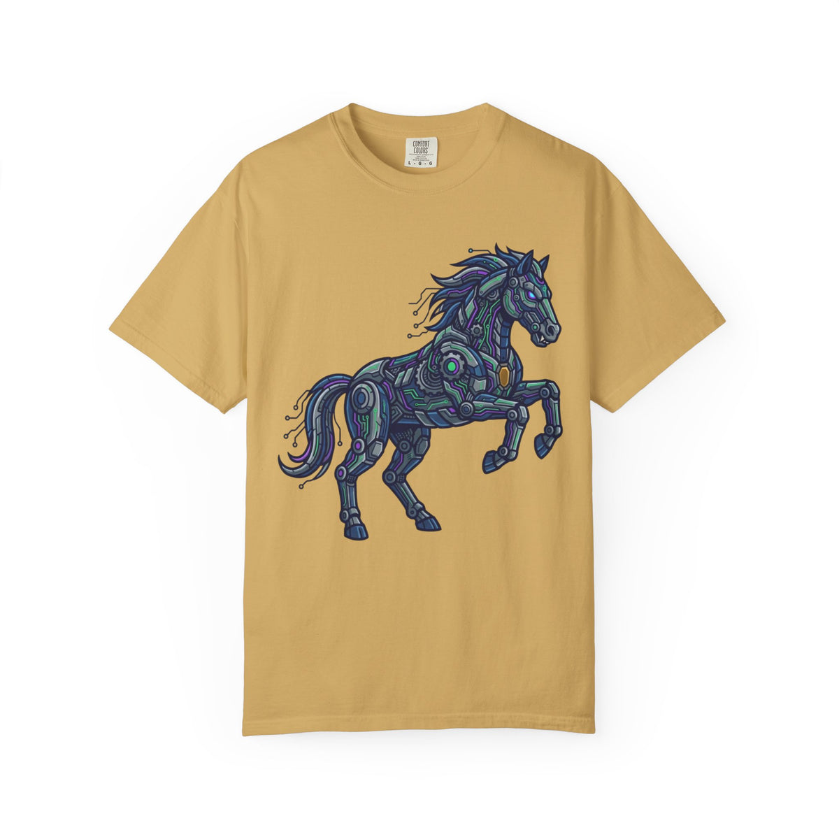 Color: Mustard | Cyber Mustang Unisex Garment-Dyed Tee
