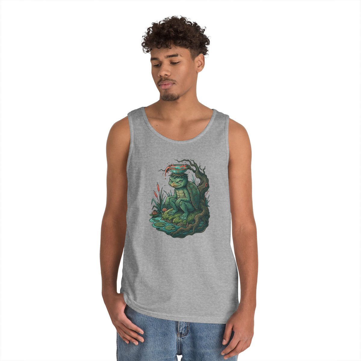 Color: Sport Grey | Kappa (Japanese Folklore) Tank Top