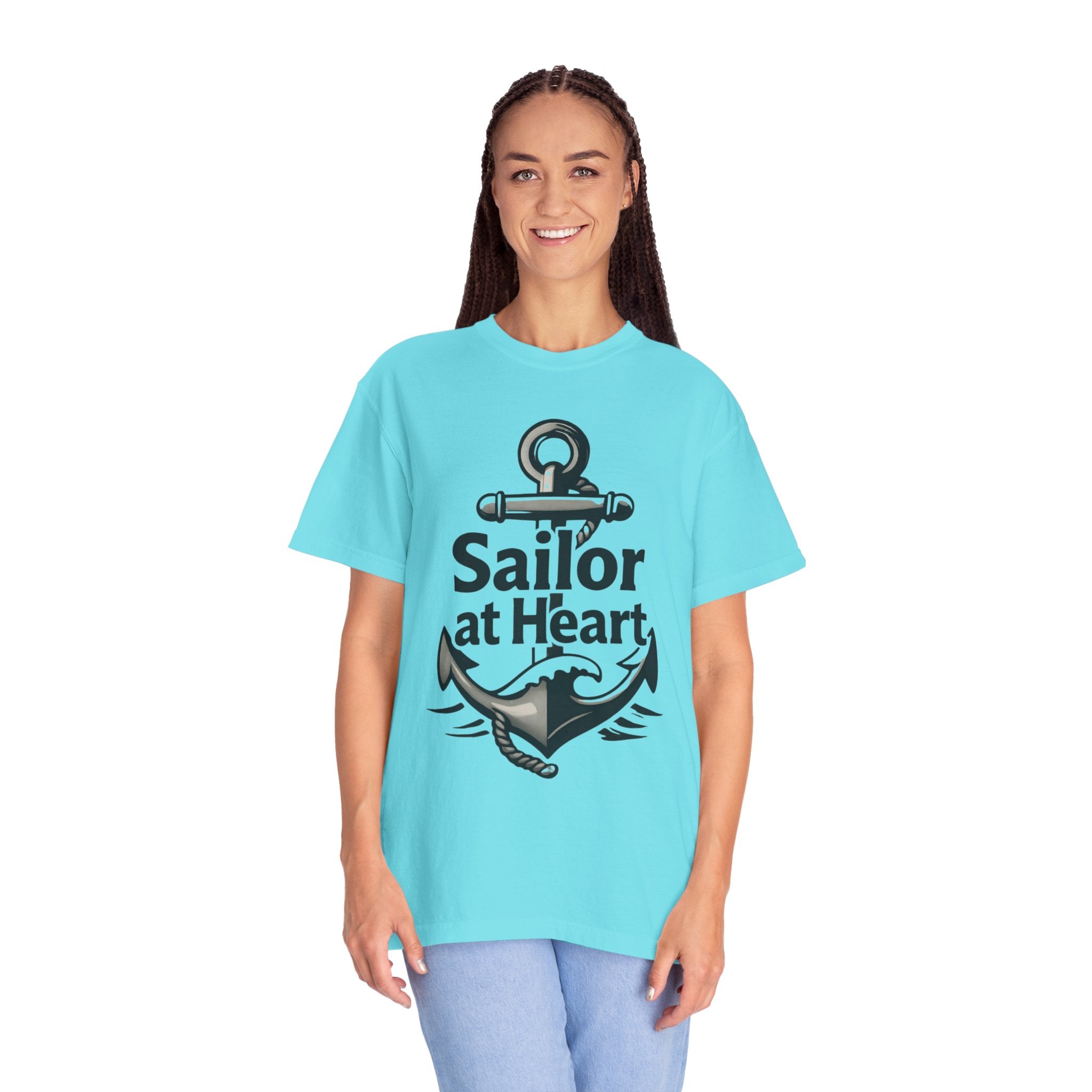 "Sailor at Heart-2" Unisex Garment-Dyed T-shirt