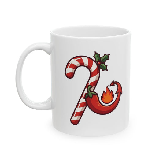 "May Your Days Be Merry and Spicy" White Ceramic Mug — Graphic