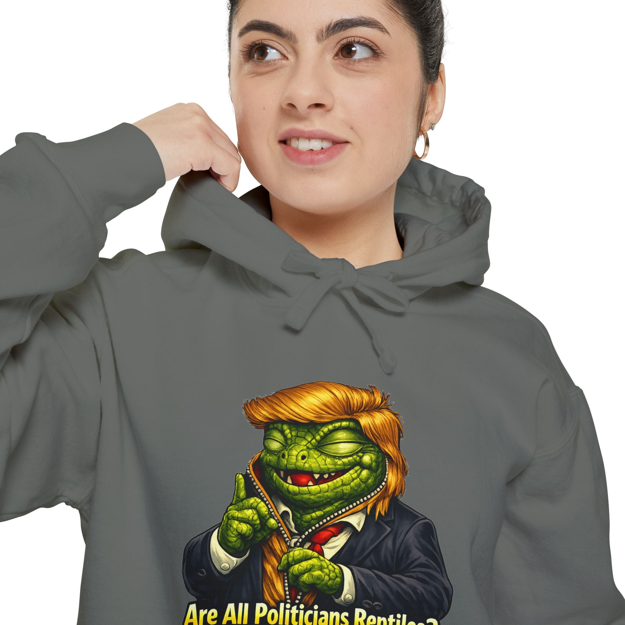 Reptilian Congress Committee | Garment-Dyed Hoodie — AttitudeShirts