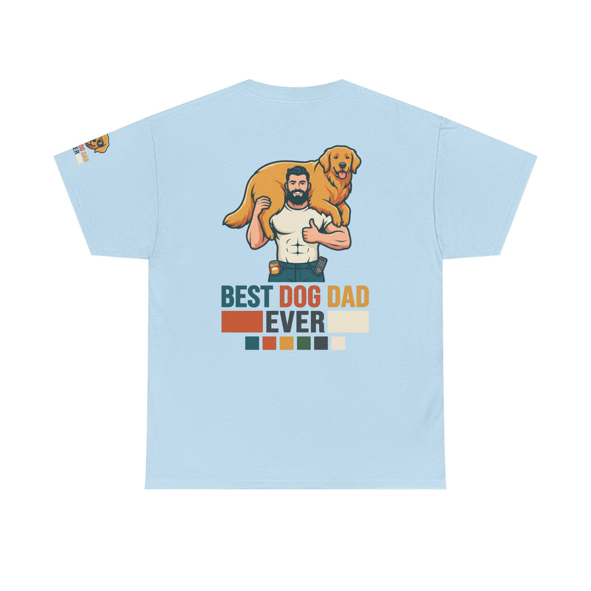 Color: Light Blue | Best Dog Dad Premium Graphic Tee