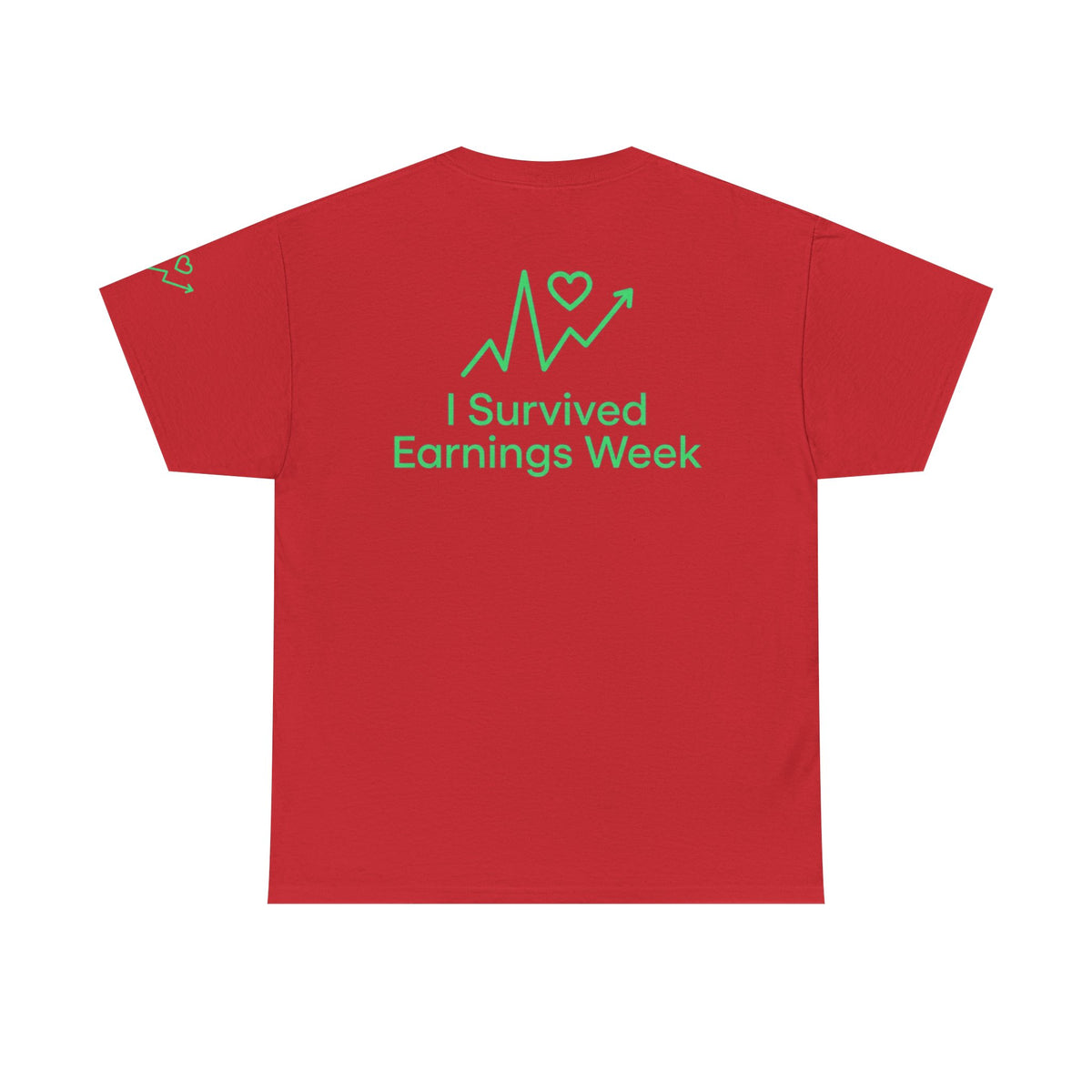 Color: Red | I Survived Earnings Week Premium Graphic Tee