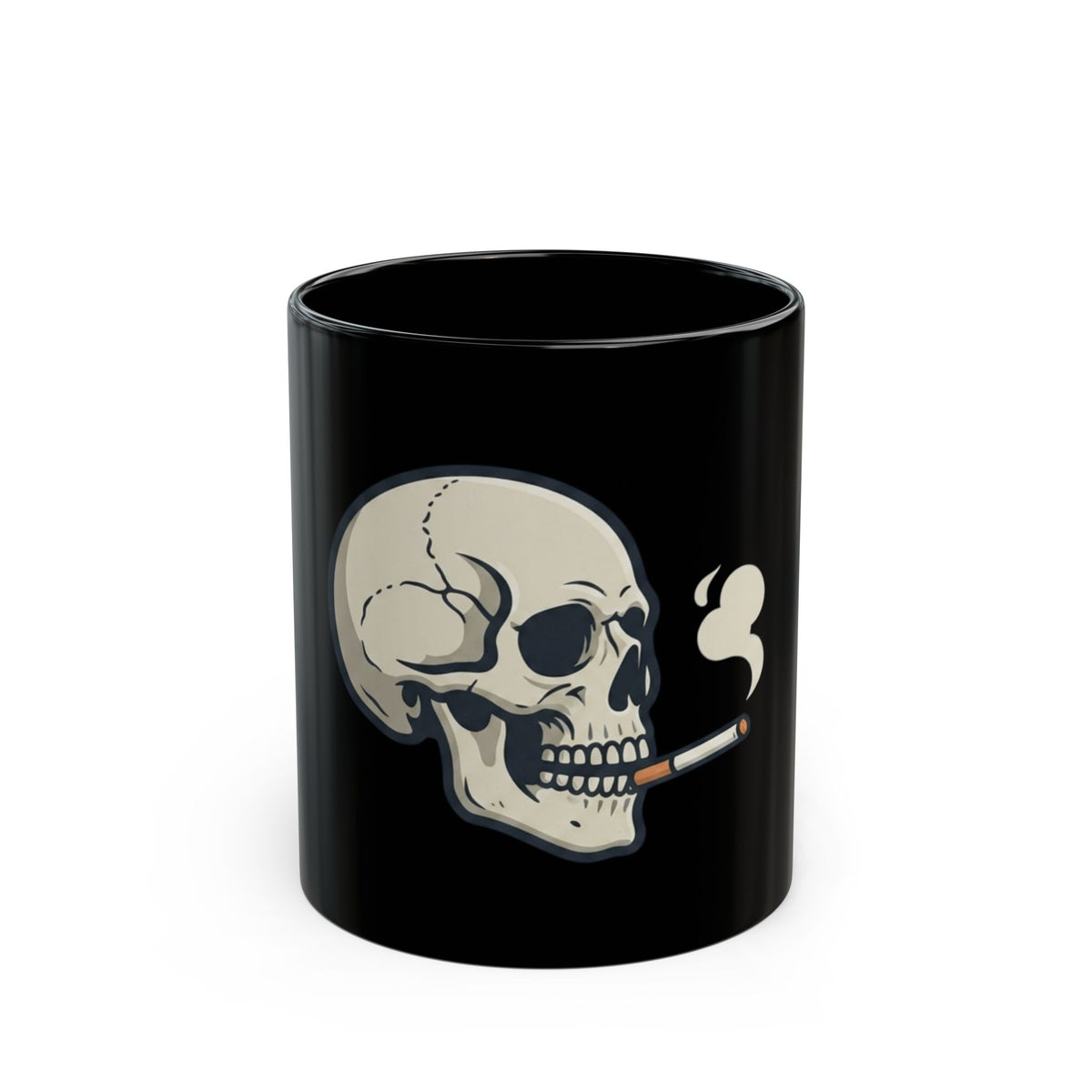 "Dead Inside Shit Outside" Black Ceramic Mug — Graphic