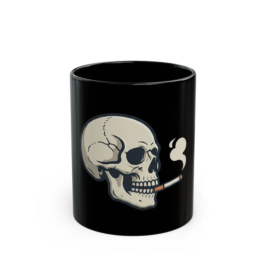 "Dead Inside Shit Outside" Black Ceramic Mug — Graphic